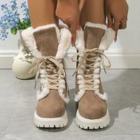 Botas de nieve para mujer, zapatos cálidos informales para exteriores, botas martin - details 1