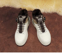 Forro polar engrosado caliente Martin botas de invierno nueva perilla personalizada con cordones superficie de cuero a prueba de frío aumento caliente de los zapatos de los hombres - details 3