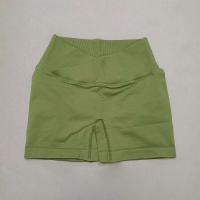 Crossover mujeres deporte gimnasio entrenamiento correr cintura alta Yoga Push Up cadera sin costuras Fiess Shorts - details 8