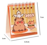 Mini Capybara-calendario Simple de papel de escritorio, planificador diario Dual, organizador de Agenda anual, regalo de escritorio, 2025 - details 3