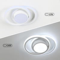 Goeco-Lámpara de Techo LED Blanca Redonda de Aluminio, 32W, 27x22x6 CM, Luz Blanca 6500K, Ideal para Pasillo Cocina - details 3