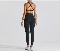Conjunto de Yoga para Mujer Ropa Deportiva de Entrenamiento de Malla Transpirable Secado Rápido 2 Piezas Chaleco y Shorts para Correr y Modelar Espalda Material de Nylon - details 22
