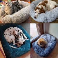 Cama de Mascotas de Peluche Cálida para Invierno Tamaño Rectangular Pequeño Mediano Grande - details 2