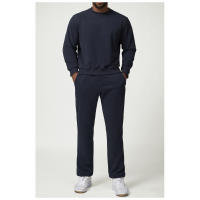 Sudadera deportiva casual de cuello redondo para hombres, color sólido, sudadera para uso en casa y viajes - details 10