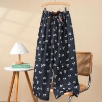 Pijama de algodón con burbujas para mujer, pantalones casuales de verano nuevos para el hogar, estilo delgado, se pueden usar al aire libre, pantalones antimosquitos, pantalones largos sueltos de talla grande - details 3