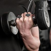 1 par de empuñaduras ergonómicas para levantamiento de pesas, guantes antideslizantes en forma de panal para entrenamiento, guantes de gimnasio, empuñaduras de palma de silicona elásticas gruesas, dominadas - details 11
