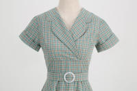 Falda elegante de cintura alta Estilo británico retro Vestido de swing grande con temperamento - details 2