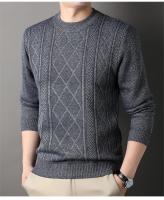 Hombre Color sólido 2024 nuevo Otoño Invierno cálido suéter de moda Casual y cómodo suéter suave - details 3