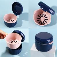 Caja de limpieza para cuidado bucal de doble capa, contenedor para protector bucal, estuche de almacenamiento Dental, estuche de baño para dentadura postiza - details 12