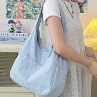Bolso de hombro de nailon de Color caramelo, bolso de mano deportivo de secado rápido de gran capacidad, paquete de teléfono móvil de estilo coreano de Color sólido, Unisex - details 9