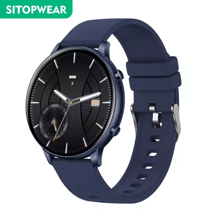 Reloj Inteligente Hombres Mujeres, Smartwatch with Llamadas Bluetooth, Notificaciones, Esferas Personalizables, Monitoreo de Frecuencia Cardíaca en Tiempo Real y Sueño, 100 + Modos, Control de Música, Compatible with Android/iOS - 1
