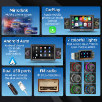 Radio para coche de 5 pulgadas 1 Din CarPlay Android reproductor multimedia para coche Bluetooth MirrorLink receptor FM para Volkswagen Nissan - details 0