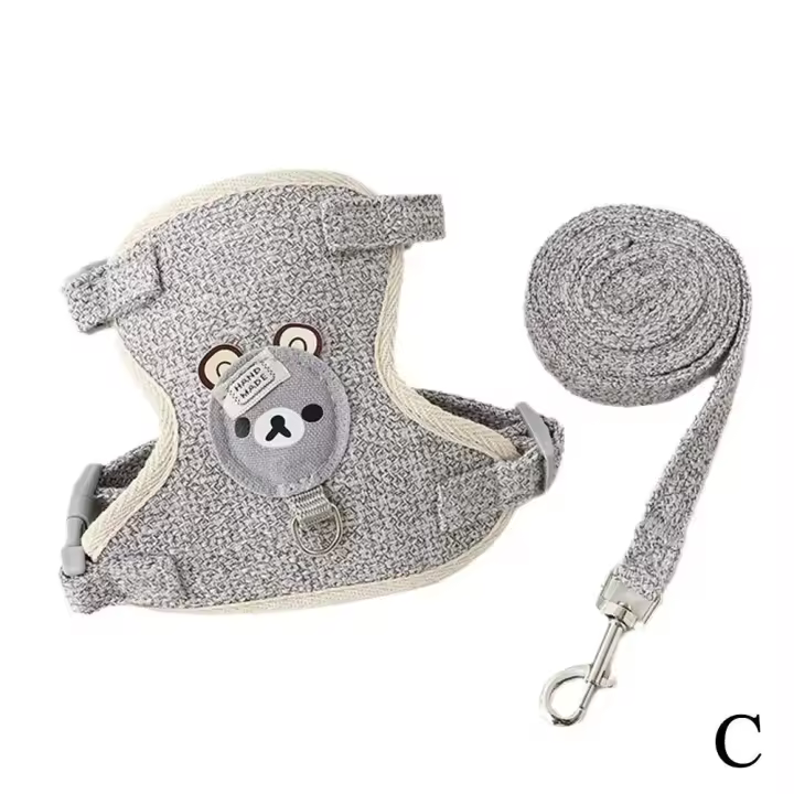 Conjunto de arnés y correa para gato, chaleco ajustable a prueba de Escape para perro, malla transpirable para gato y gatito - 1