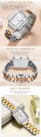 Reloj cuadrado mini de lujo para mujer con esfera de nácar, correa luminosa de acero inoxidable, reloj de moda, regalo para mujer - details 7