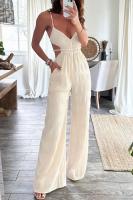 Mono de Manga Desechada para Mujer Denim Elegante sin Mangas con Espalda Descubierta - details 1