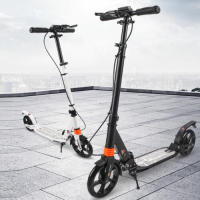 Patinete urbano plegable para adultos, altura ajustable, carga máxima: 120 kg -200mm, ruedas con frenos de disco-carga máxima: 100 kg - details 0