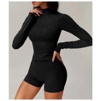 Ropa deportiva de manga larga para yoga, transpirable, que absorbe la humedad, ropa de entrenamiento de gimnasio, sujetador de yoga - details 6
