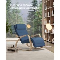 Mueble Ottoman de Madera de Abedul Mueble de Descanso Ajustable con 5 Posiciones, Carga Máxima de 150kg, Para Dormitorio, Salón Gris Claro y Natural - details 25