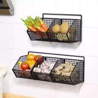 Estantes de cocina en forma de O de cebolla, desagüe de pared, condimentos, especias, verduras y frutas, no perforados - details 0