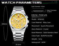 Reloj de Pulsera de Acero Inoxidable Estilo Casual Multifuncional Chronógrafo de Cuarzo - details 5