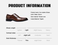 Zapatos de vestir de lujo para hombre, de cuero genuino italiano clásico Oxford de oficina - details 12