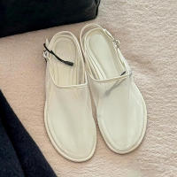ZA zapatos de mujer bolsa cabeza media zapatillas sandalias tela de malla zapatos de malla cabeza redonda transpirable fondo plano casual muller zapatos verano - details 4