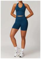 Pantalones cortos deportivos sin costuras para mujer, monos push-pull de cintura alta para gimnasio, ropa de yoga - details 5