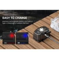 Mini LED recargable USB C faro de alta potencia Mini lámpara de cabeza Sensor de luz faro delantero para trabajar pesca - details 9
