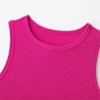 PB & ZA2025-Camiseta corta con cuello redondo, sin mangas, ajustada, informal, versátil, con temperamento, chaleco, novedad de verano, ropa para mujer - details 5