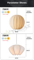 Tomaxin Lámpara colgante de seda LED 60CM Estilo wabi-sabi para dormitorio B&B restaurante sala de estar hotel Metal 220V Interruptor otros - details 11