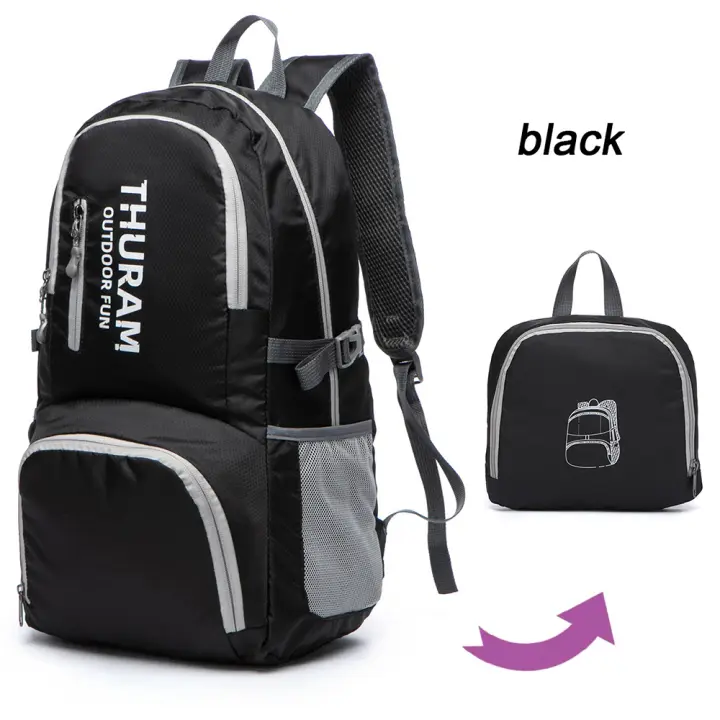 Bolsa ligera plegable impermeable para acampar, mochila de viaje, senderismo, deportes al aire libre, 35L - 1