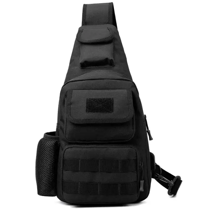 Fanny-Bolsa de pecho USB para acampada, mochila Molle, bolsas de mensajero tácticas, cinturón para caza al aire libre, bolsa de asalto, pesca y escalada - 1