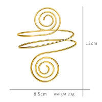 Brazalete Retro de Metal Punk en espiral para mujer y niña, joyería para brazo de serpiente con remolino de Egipto - details 14