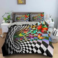 Funda de Edredón 3D Tema Espacial Microfibra Sencillo Doble Twin Queen King Tamaño 2/3 Piezas Juego de Ropa de Cama - details 11