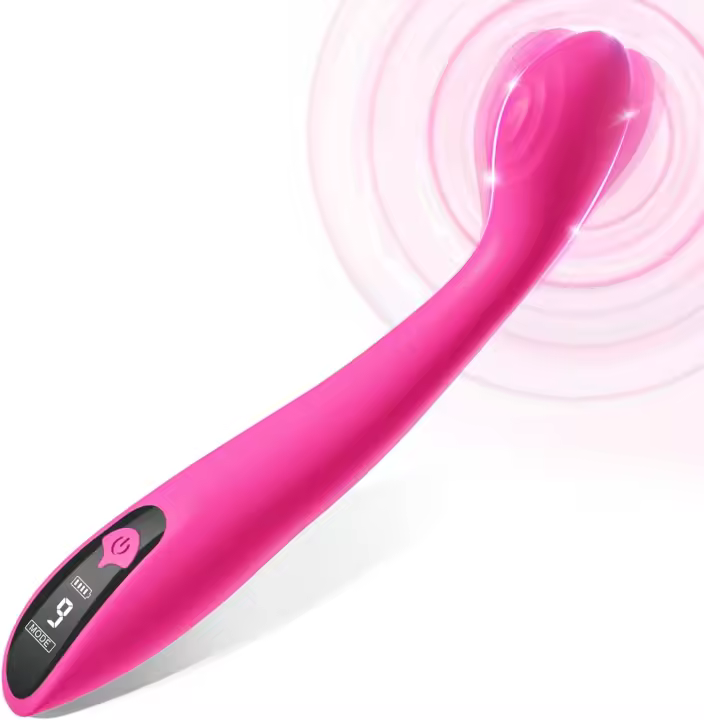 Vibrador de punto G para mujer, consolador estimulador del clítoris, cuentas con pantalla LCD y 9 vibradores, Juguetes sexuales para adultos - 1