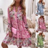 Vestido Boho de Playa para Mujer Primavera-Verano Cuello en V, Suelto y Casual con Estampado Ral - details 5