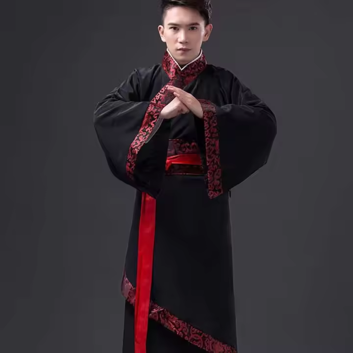 Trajes de escenario para hombres chinos, traje Hanfu, traje de Cosplay antiguo, vestido antiguo de danza folclórica, traje antiguo de la dinastía Tang - 1
