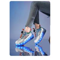 Zapatos De Patinaje Para Niños Y Niñas Con Rodillos Lanterneros Transpirables Tallas Ajustables Para Interior Y Exterior - details 21