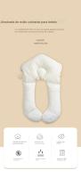 Almohada moldeadora ajustable para bebé recién nacido, almohada para dormir de lado, calmante, posicionamiento, antideslizante de algodón - details 0