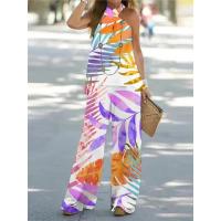 Conjunto de dos piezas para mujer, top sin mangas, pantalones sueltos, moda de oficina - details 3