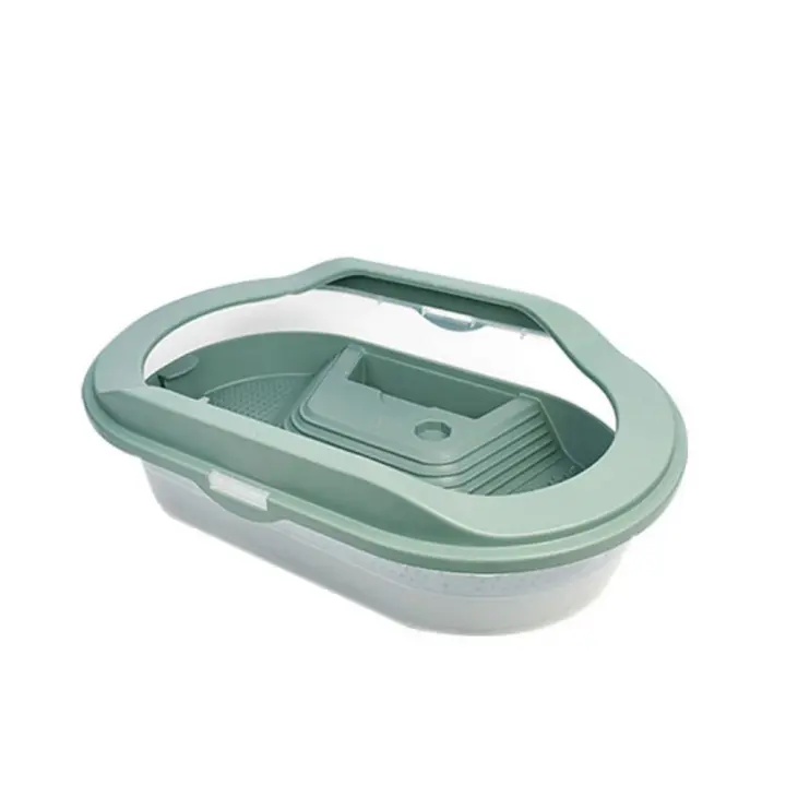 Accesorios para mascotas pequeñas desmontables de plástico duradero, tanque de tortuga, hábitat de reptiles, caja de alimentación para tortugas, casa para reptiles, 1 ud. - 1