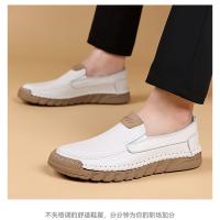 Nuevos zapatos informales de cabeza redonda para hombres, mocasines de cuero para hombres - details 25