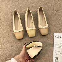 Nuevos Zapatos Planos Cuadrados con Perlas Estilo Francés Antideslizante Casual para Mujeres - details 1