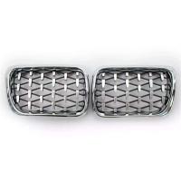 Para E36 3 Series 1997-1999 rejilla de coche estilo diámetro riñón ABS capó delantero parrilla Sier 51138195152 51138195151 piezas - details 3