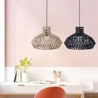 Sombrilla De Lámpara Tejida a Mano Para Sala De Estar Teahouse Cocina Comedor Cubierta De Techo Decorativa Luz Colgante Accesorios De Papel Rattan - details 3