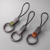 LLavero de piel de cuero de aleación, llavero colgante de cintura de cuero multifuncional antipérdida, soporte de mosquetón, estilo de negocios - details 13