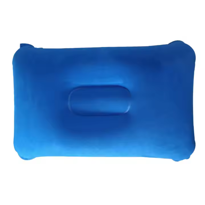 Almohada inflable de viaje para acampar, pequeña almohada de aire cuadrada de tela flocada utilizada para acampar y senderismo - 1