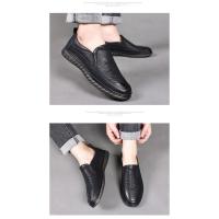 Nuevos Zapatos De Cuero Transpirables Para Hombres, Zapatos Casuales De Suela Blanda De Conducción Para Hombres - details 14