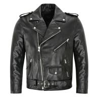 Chaqueta de cuero PU para hombre, abrigo de cuero ajustado a la moda para motocicleta - details 0