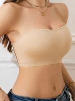 Sujetador de 2 piezas con botones laterales para correr, fitness y yoga, color sólido, talla adulto, tejido transpirable, sin aros, cómodo para llevar a diario. - details 4